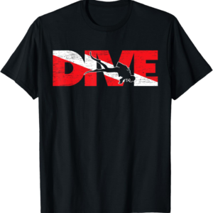 Dive Flag Aquaholic Ocean Life Scuba Diving T-Shirt