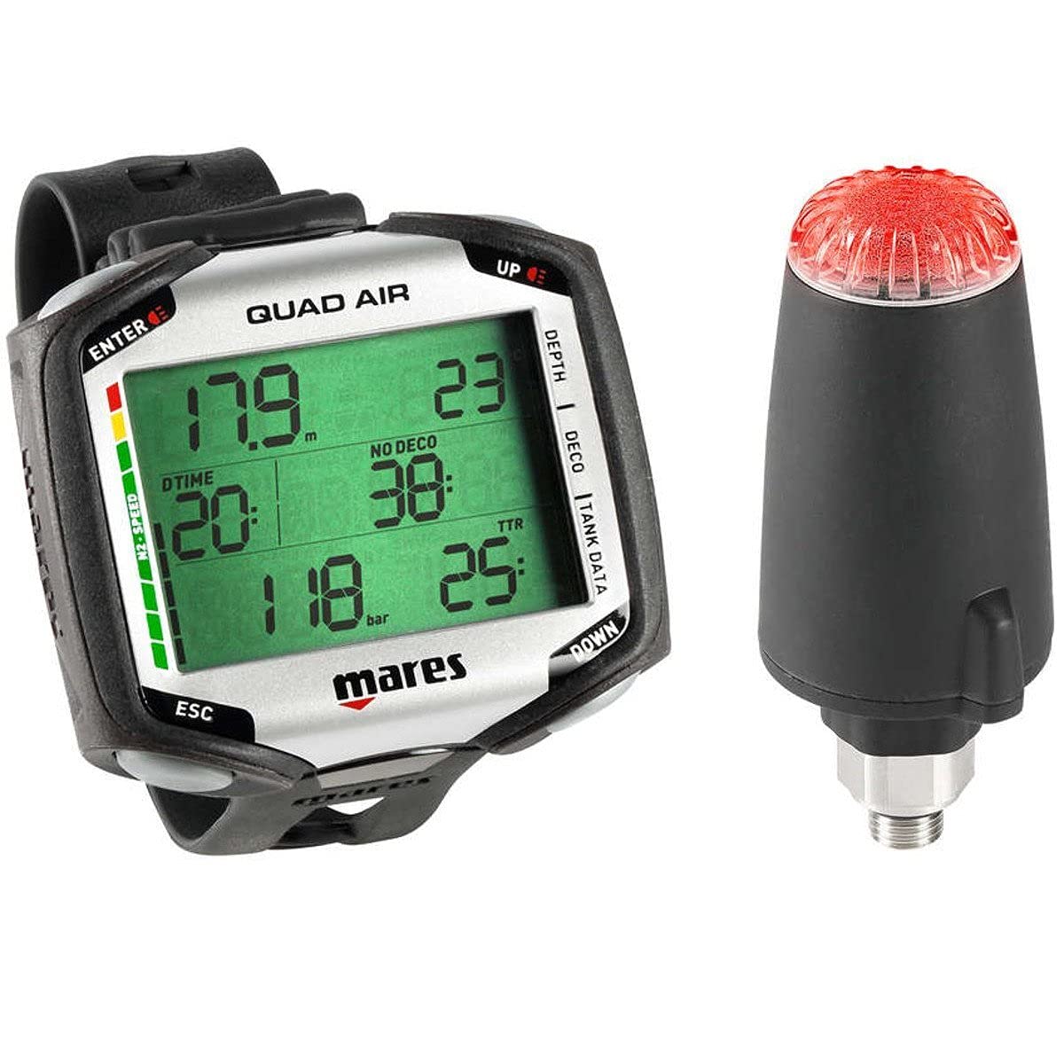 Mares Quad Air Computer in Black/Black