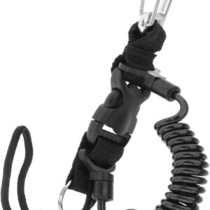 Scuba Diving Lanyard Stainless Steel Diving Spring Coiled Lanyard Clip